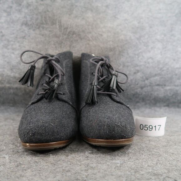 Dr Scholls Shoes Womens 8 Booties Wedge Kennedy Lace Up Comfort Chukka Charcoal - Picture 3 of 16